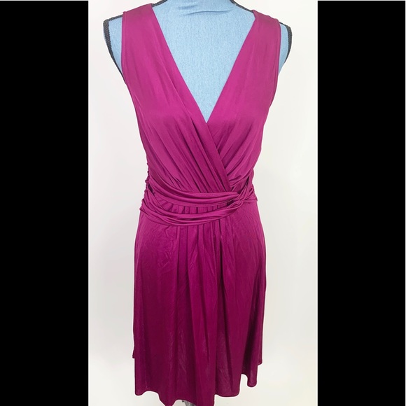 raspberry wrap dress